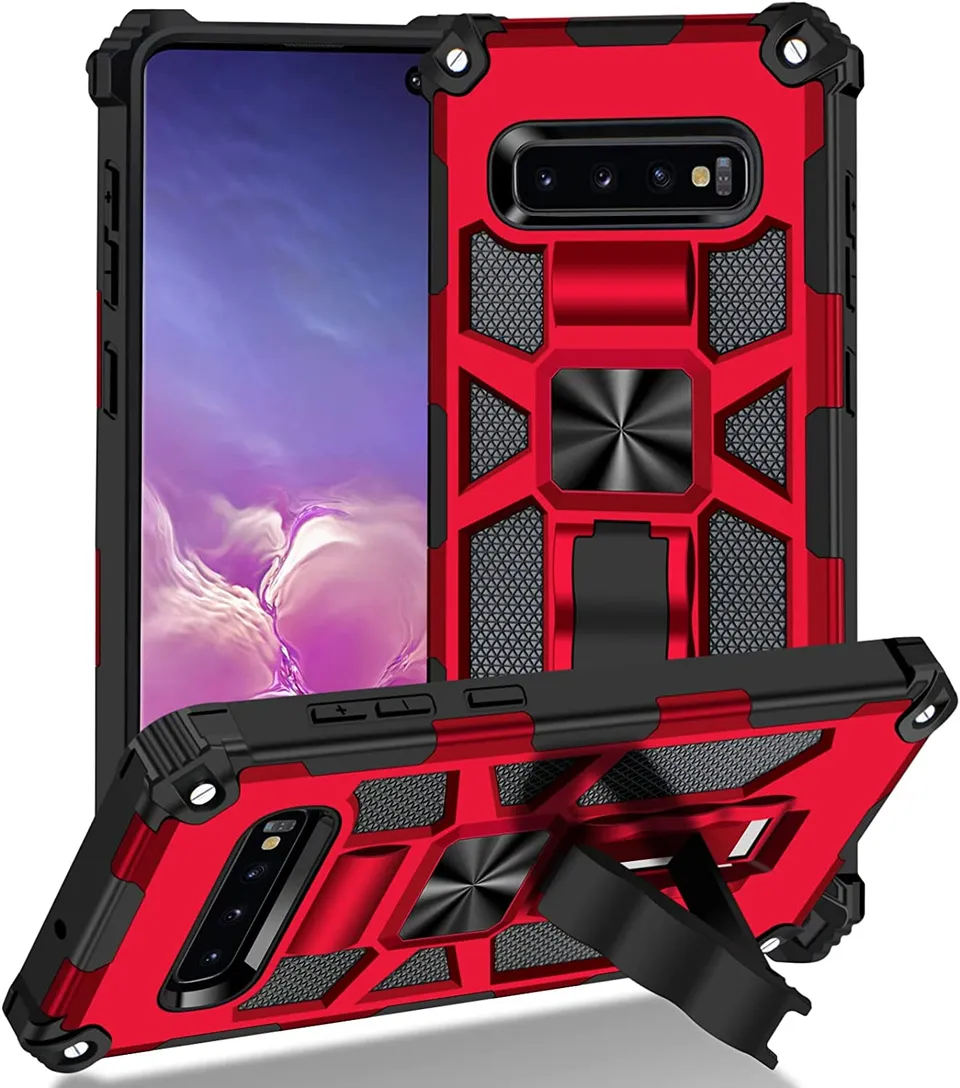 Redpepper Galaxy S10 Plus cover antiurto con stand nero