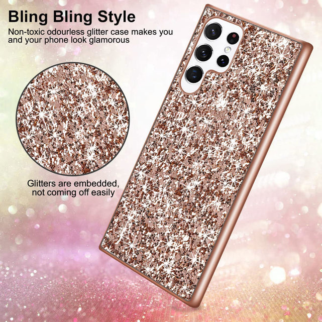 Redpepper Galaxy S22 Ultra Cover Glitter Slim Antiurto