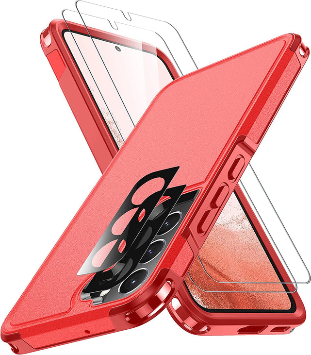 Redpepper Galaxy Cases Galaxy S22 Cover Nera con 2 Vetri