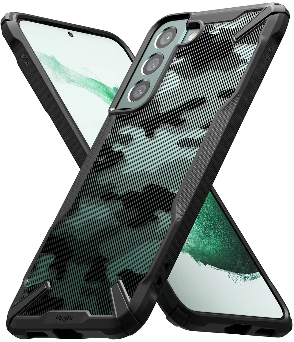 Ringke Fusion-X cover Galaxy S22 5G camo black antiurto