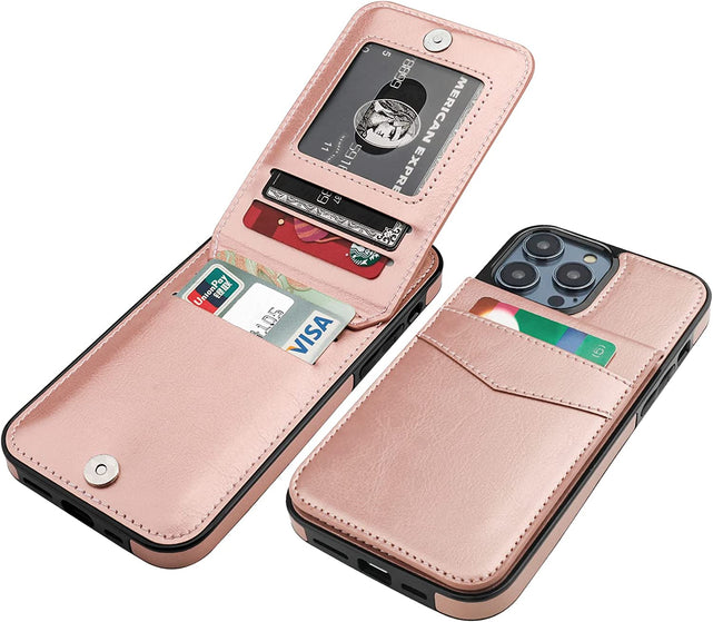 Redpepper Apple Cases 14 Pro Wallet Pelle 5 Carte Stand