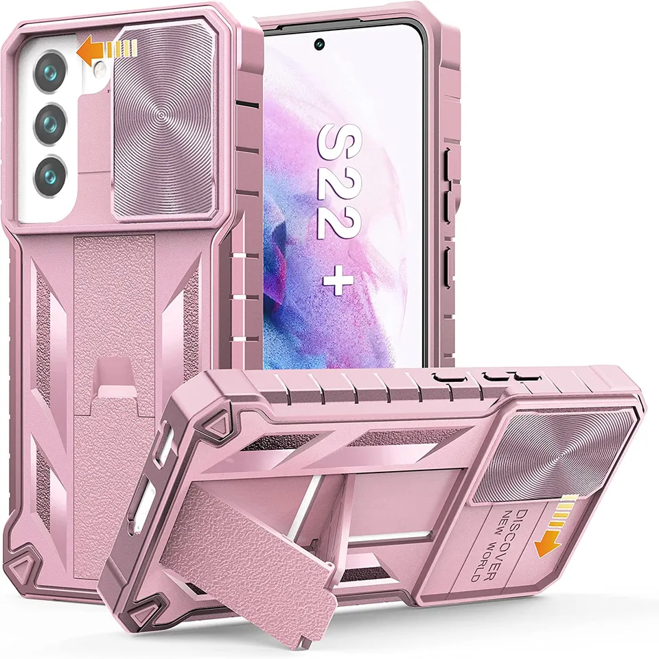 Redpepper Galaxy S22 Plus Cover Blu Rugged Stand Camera