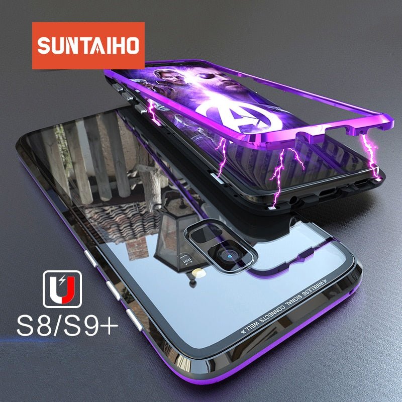 Redpepper Galaxy Note 9 custodia magnetica vetro temperato trasparente
