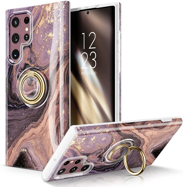 Redpepper Galaxy Cases S22 Ultra cover marmo con anello