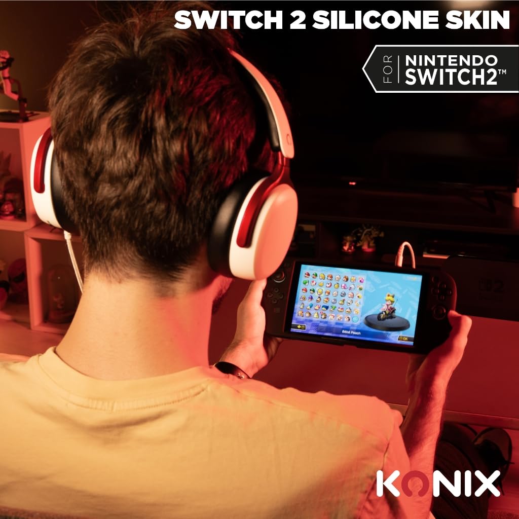 Konix Custodia Silicone Nintendo Switch 2 Nero Antishock