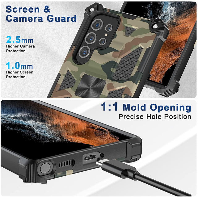 Redpepper Galaxy Cases Kickstand cover S22 Ultra mimetica magnetica