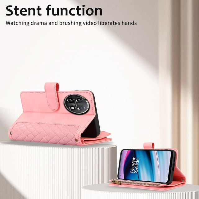 Redpepper OnePlus 11 5G cover portafoglio oro rosa con tracolla