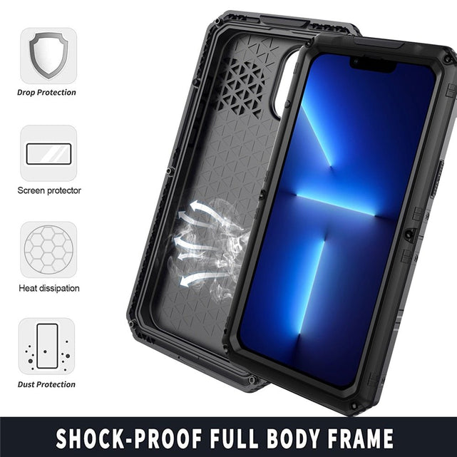 Redpepper iPhone 13 Pro Max Cover Metallo Opaca Antiurto
