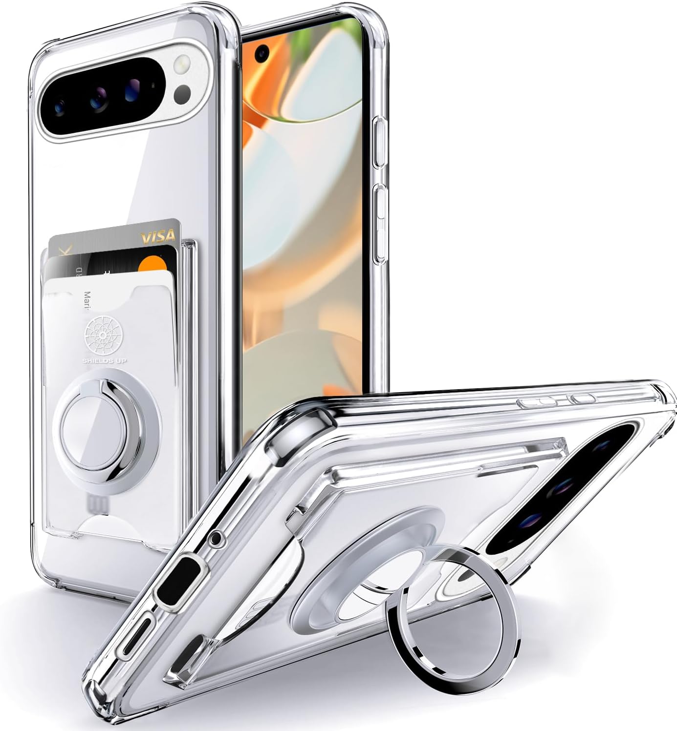 Redpepper Pixel 9 Pro XL custodia portacarte trasparente