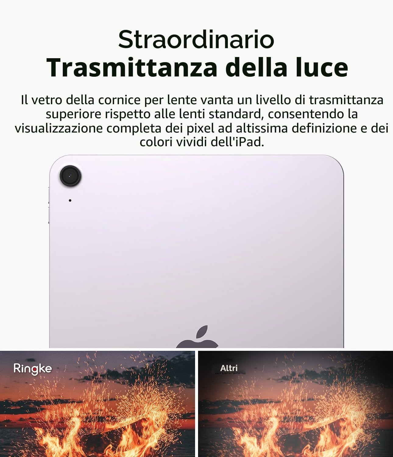 Ringke Camera Lens Frame Glass 2pz iPad Air 11/13 Nero