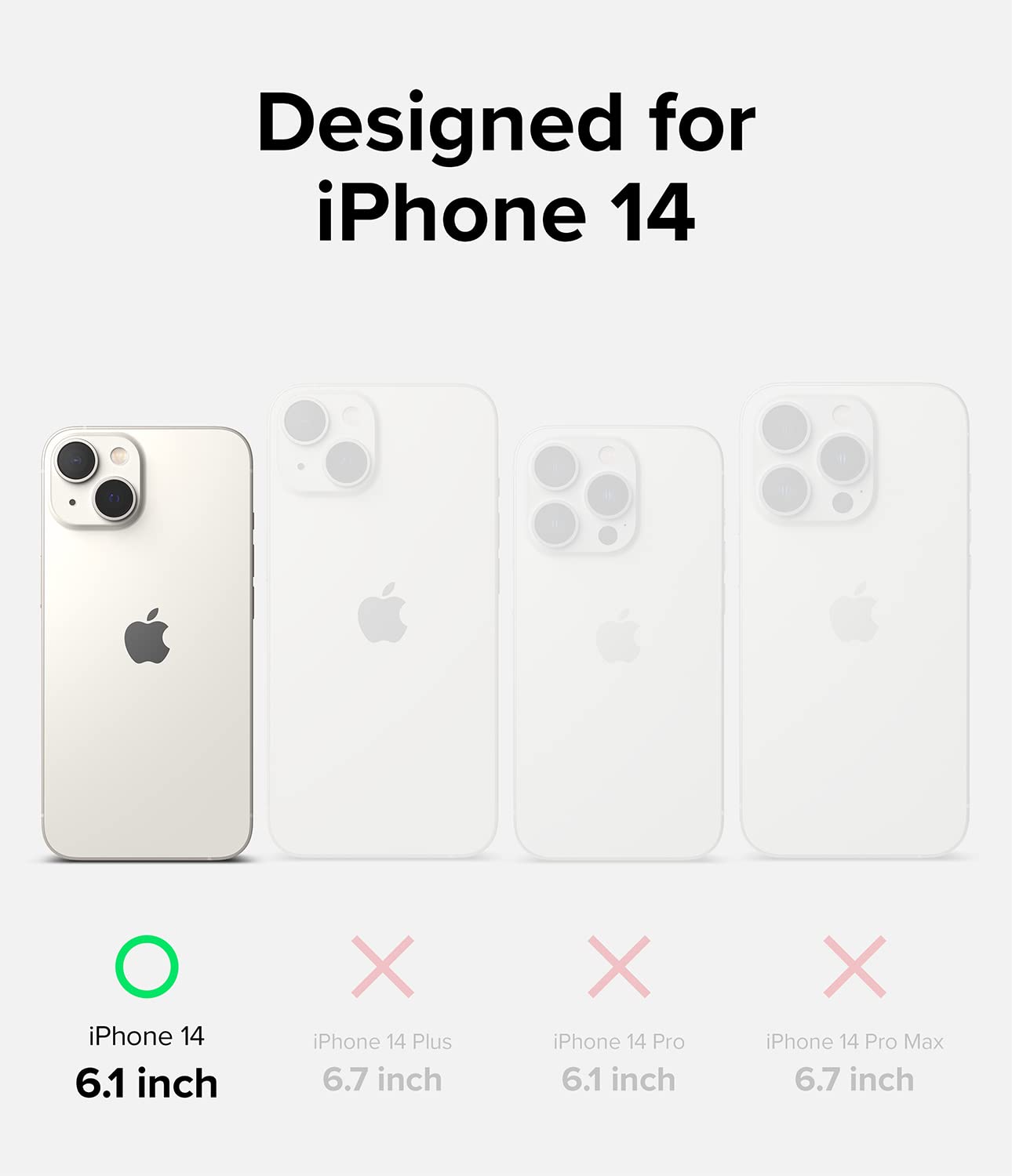 Ringke Silicone Cover iPhone 14 Nero Sottile Microfibra