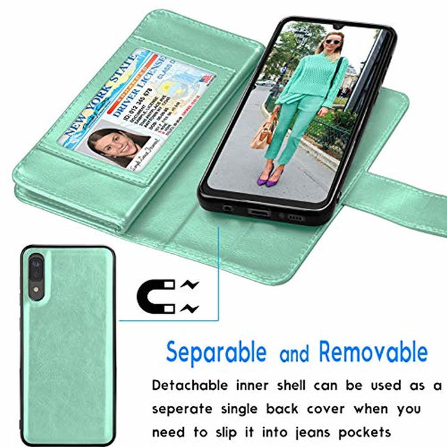 Redpepper Galaxy A70 Custodia Wallet Turchese Staccabile