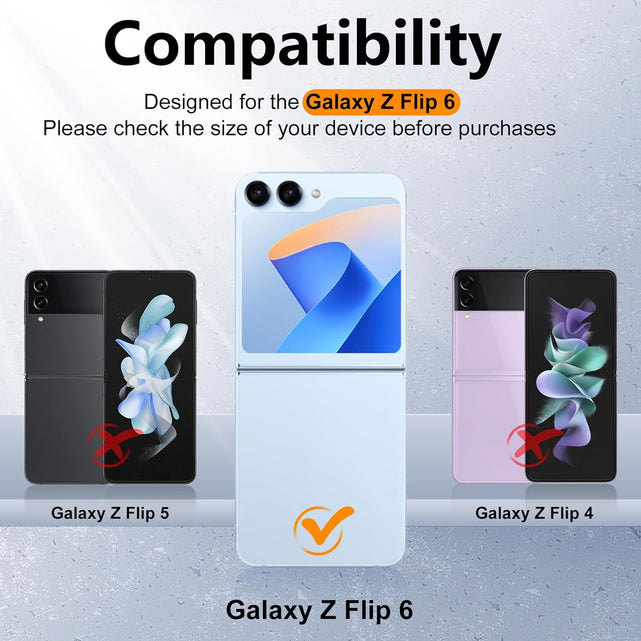 Redpepper Galaxy Z Flip 6 Custodia Sottile Nera Rigida