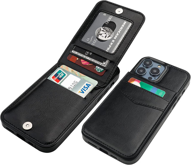 Redpepper Apple Cases 14 Pro Wallet Pelle 5 Carte Stand