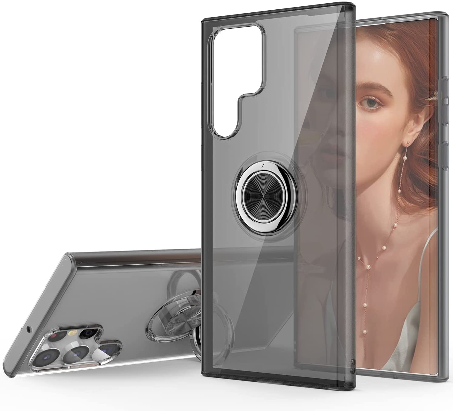 Redpepper S22 Ultra Cover Trasparente con Anello TPU