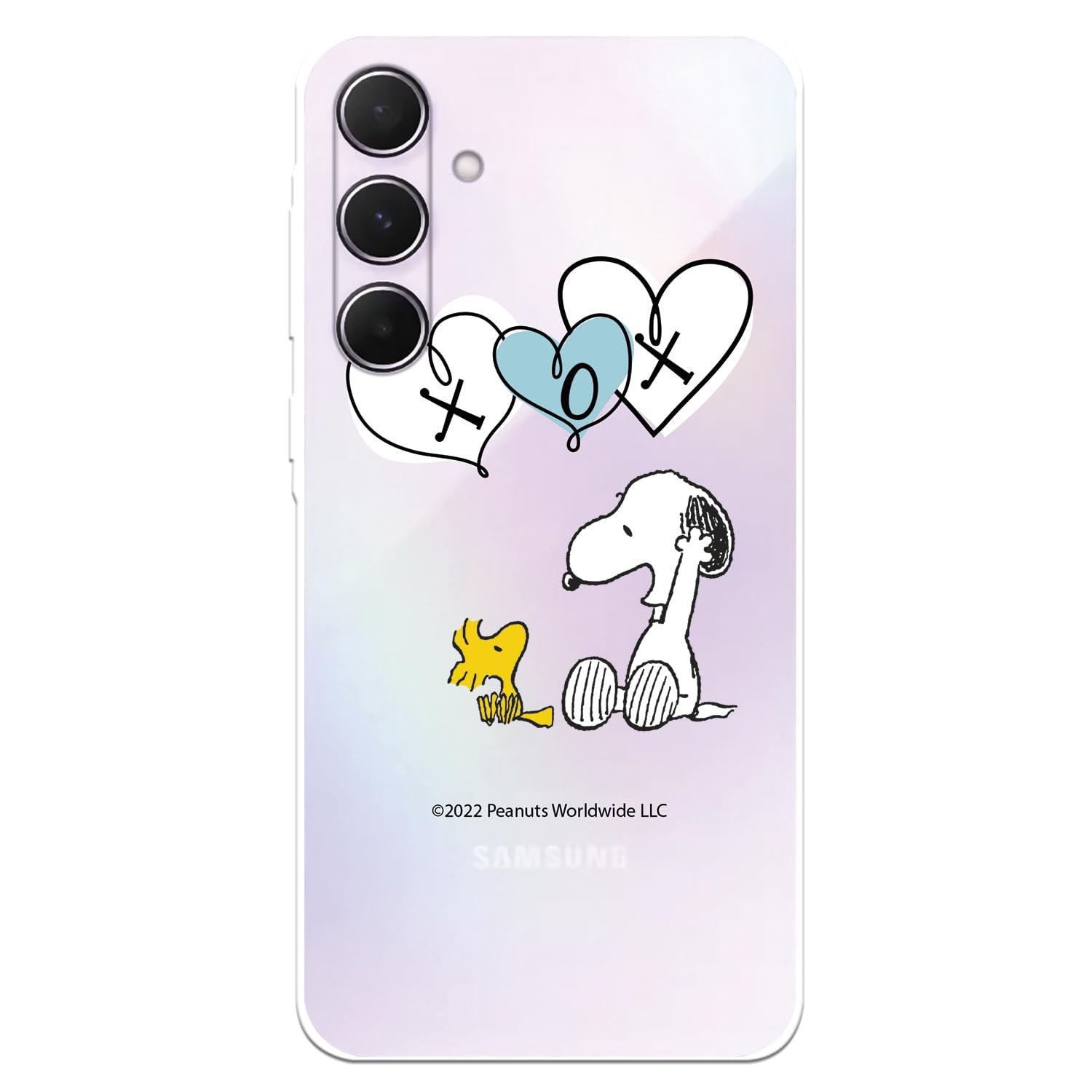 Licenze Ufficiali Galaxy A55 cover Snoopy Strisce silicone