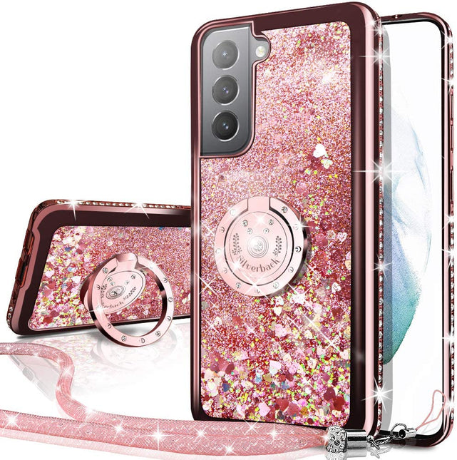 Redpepper Galaxy Cases S21 Ultra custodia glitter liquido rosa
