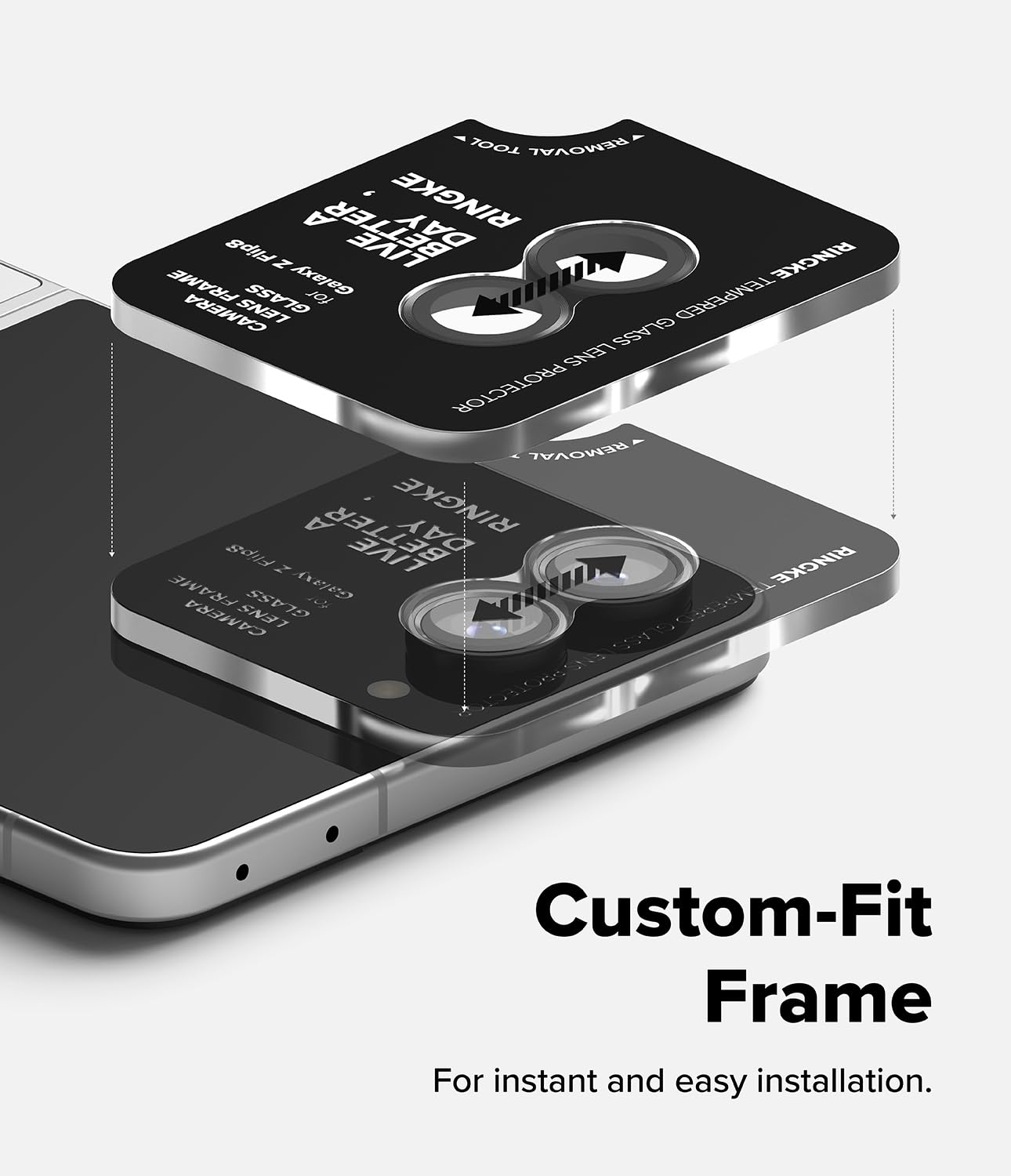 Ringke Camera Lens Frame Glass Vetro Galaxy Z Flip 8 temperato