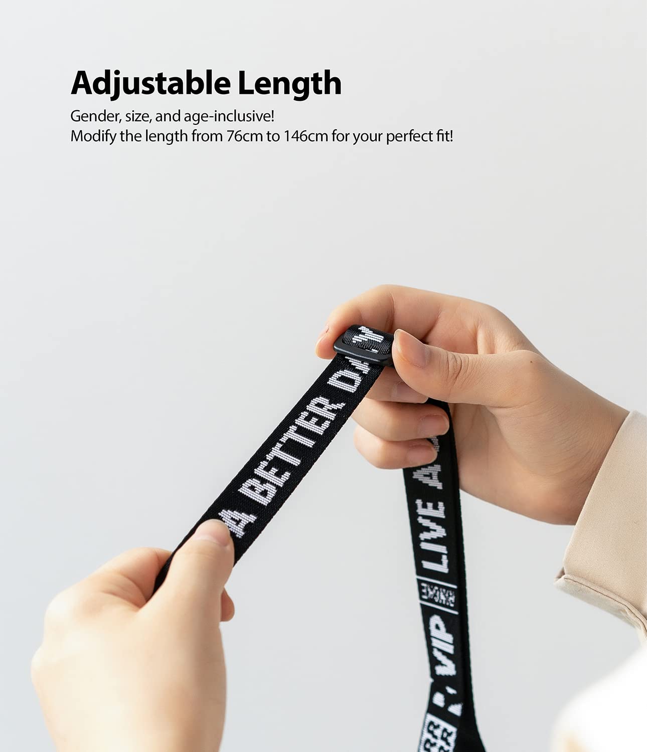 Ringke Strap Ticket Band 2 tracolla nylon nero regolabile