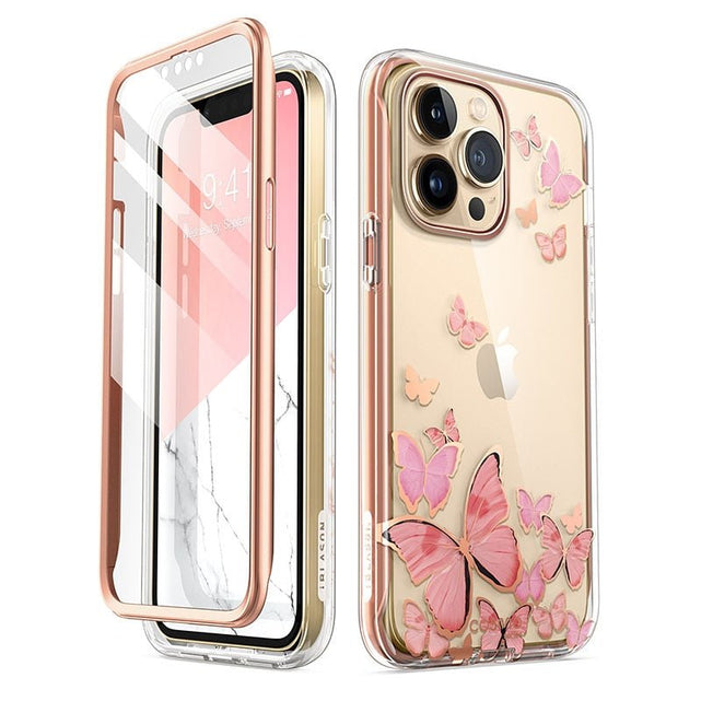 Redpepper iPhone 13 Pro Cover con Vetro Effetto Marmo