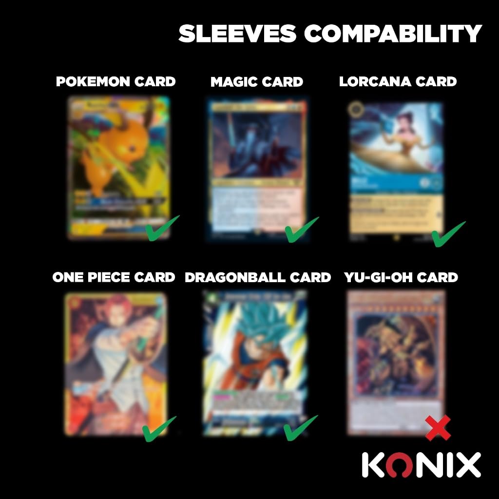 Konix Standard Bustine Carte 67x92 mm Trasparenti 100 pz