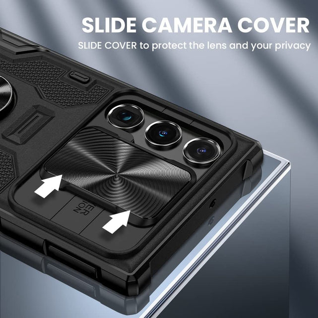Redpepper Galaxy S22 Ultra Cover Anello Stand Copri Camera