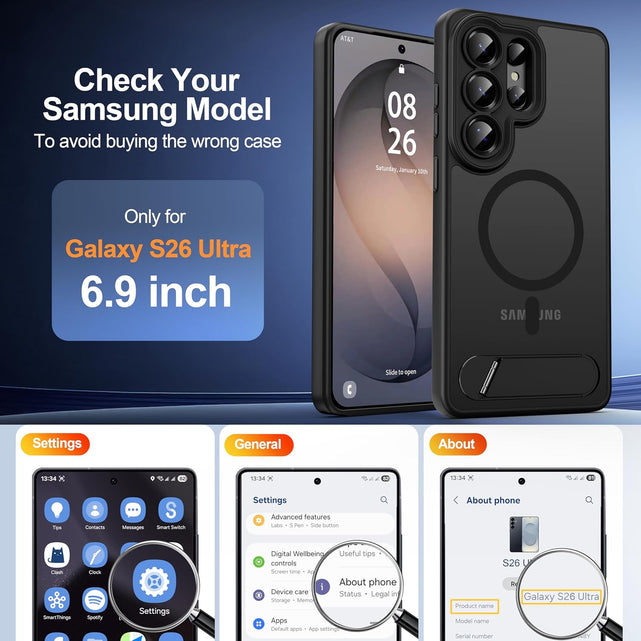 Redpepper Galaxy S26 Ultra cover magnetica nera