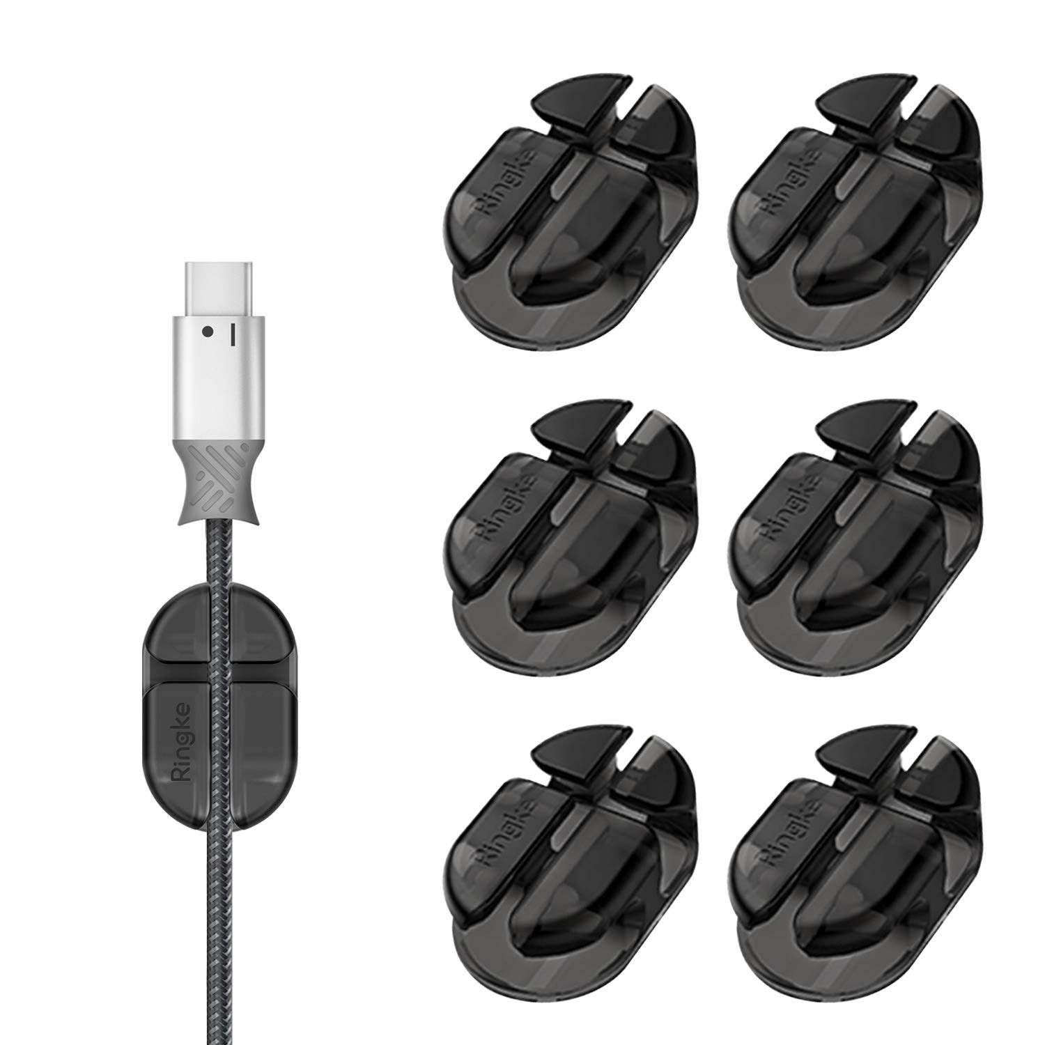 Ringke Cable Tie Organizer clip fermacavo adesivo 6 pezzi