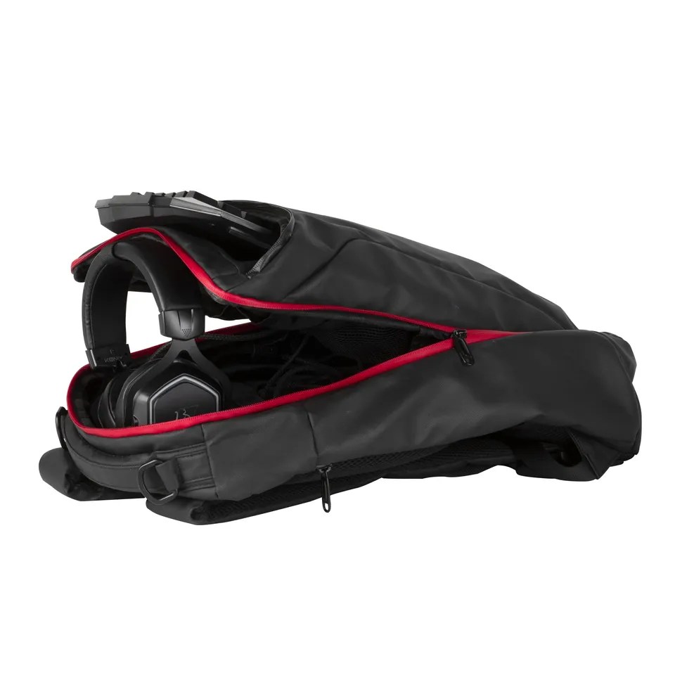 Konix Drakkar Zaino Gaming 17 Pollici 27 l Nero Rosso