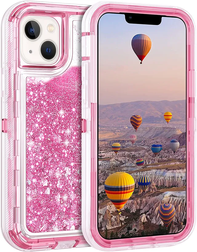 Redpepper iPhone 13 Cover Glitter Liquida 3D Brillantini