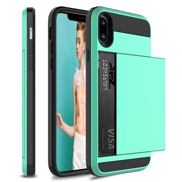 Redpepper iPhone 6 Custodia Wallet con Porta Carte Nero