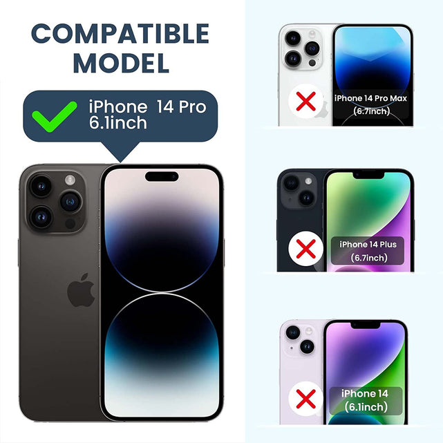 Redpepper iPhone 14 Pro Cover con Coprilente e Anello Stand