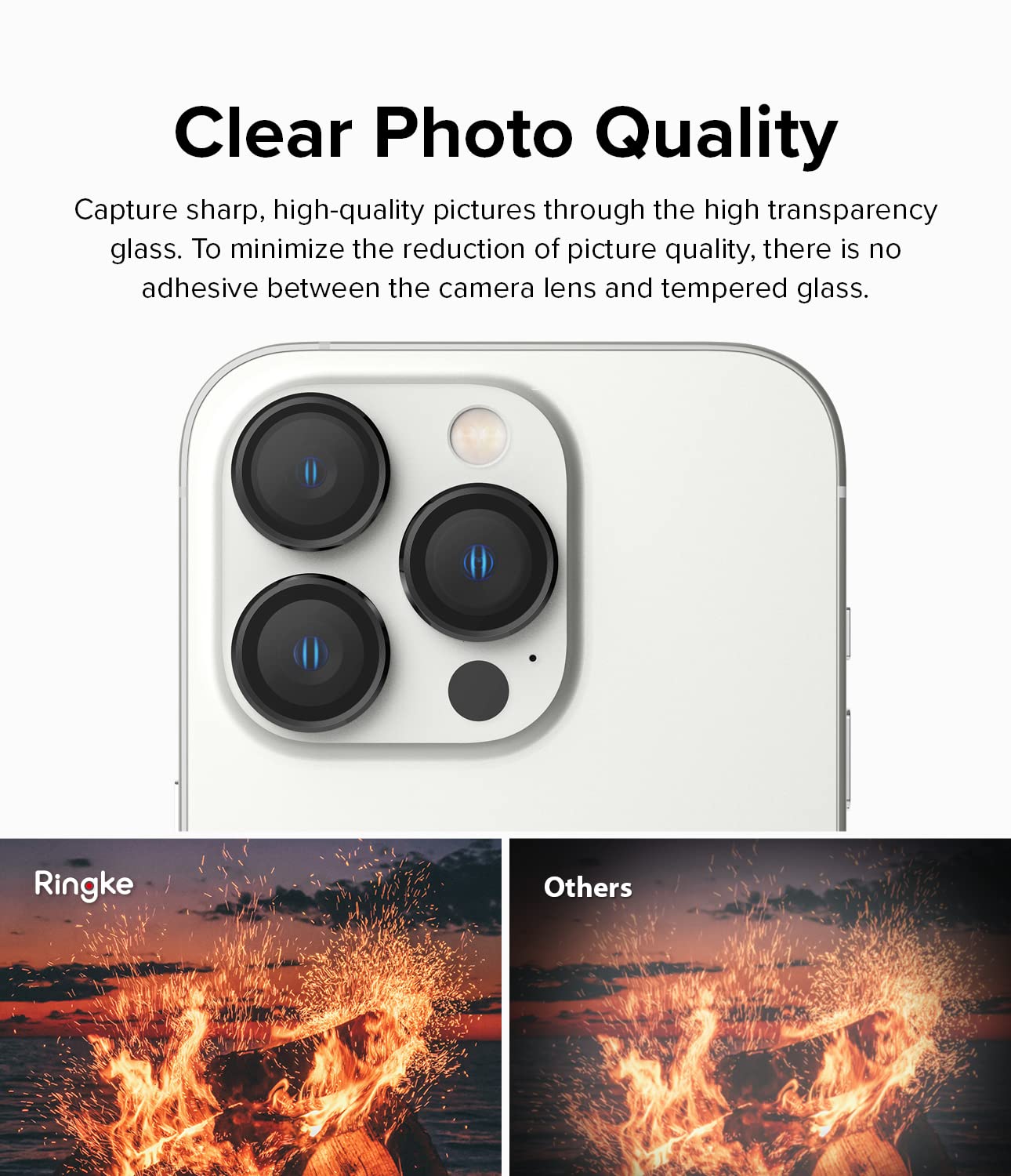 Ringke Camera Lens Frame Glass Vetro Fotocamera iPhone 14 Pro 0,33 mm