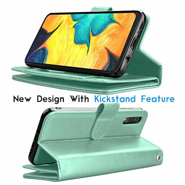 Redpepper Galaxy A70 Custodia Wallet Turchese Staccabile