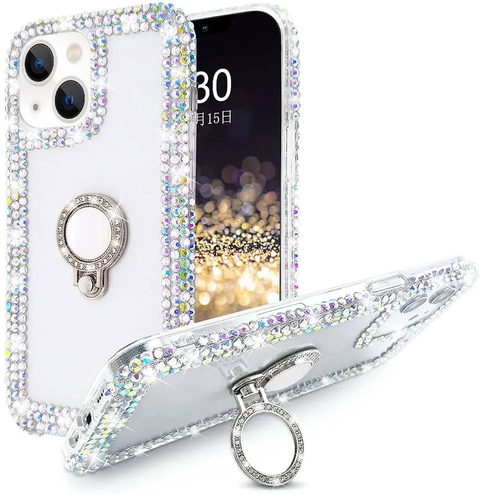Redpepper Apple Cases iPhone 13 Mini cover strass con anello