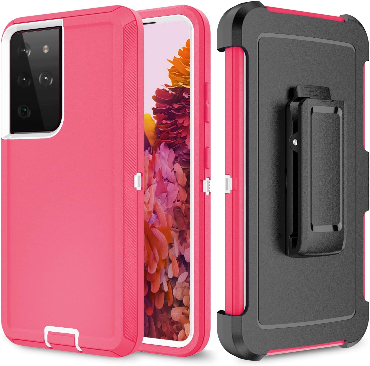 Redpepper Galaxy S21 Ultra cover nera con clip da cintura
