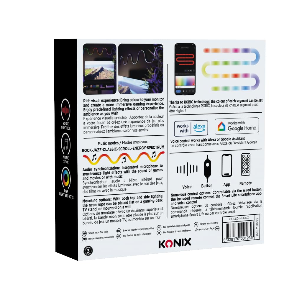 Konix Neon Flix Strip Striscia LED Smart 3m 252 LED