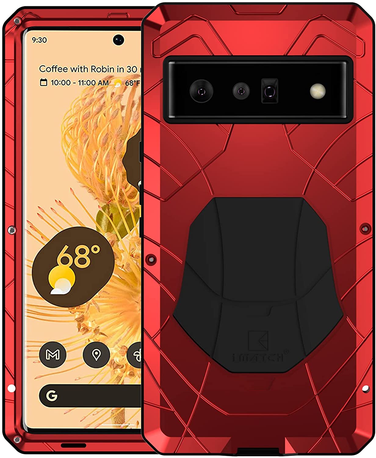 Redpepper Pixel 6 Pro Custodia Metallica Rugged Alluminio