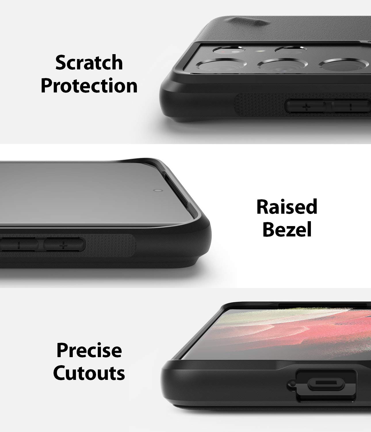 Ringke Onyx Galaxy S21 Ultra Cover Nera Black TPU