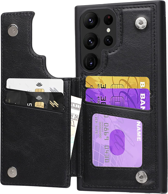 Redpepper Galaxy Cases S23 Ultra portafoglio pelle nero