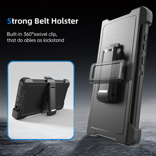 Redpepper Galaxy S23 Ultra cover antiurto con clip cintura nera