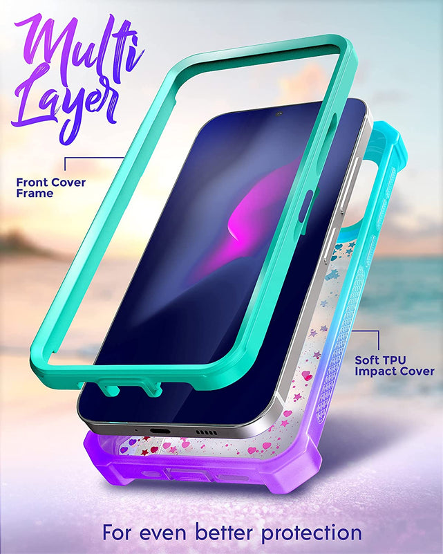 Redpepper Galaxy S21 Ultra cover anello glitter antiurto