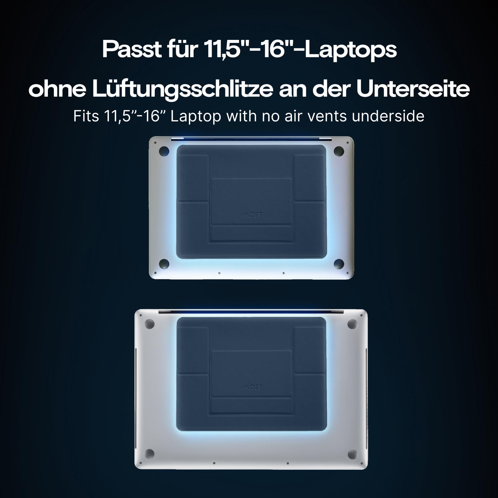 MOFT Invisible Series supporto MacBook 16" blu grafene