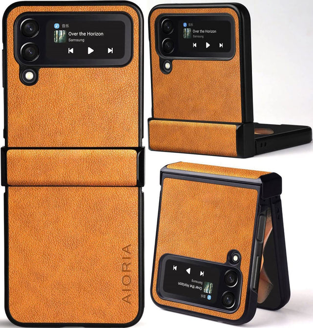 Redpepper Z Flip 4 custodia pelle PU arancione retro