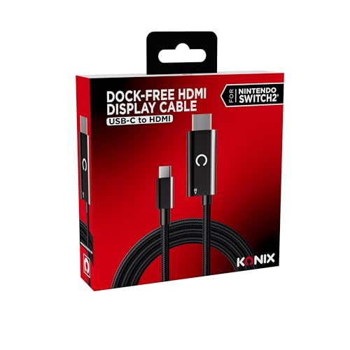 Konix Cavo USB-C HDMI Switch 2 4K Nero Dock-Free TV