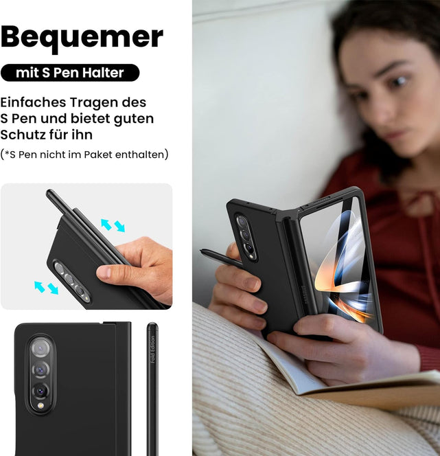 Redpepper Galaxy cover Z Fold 5 nera con porta penna PC