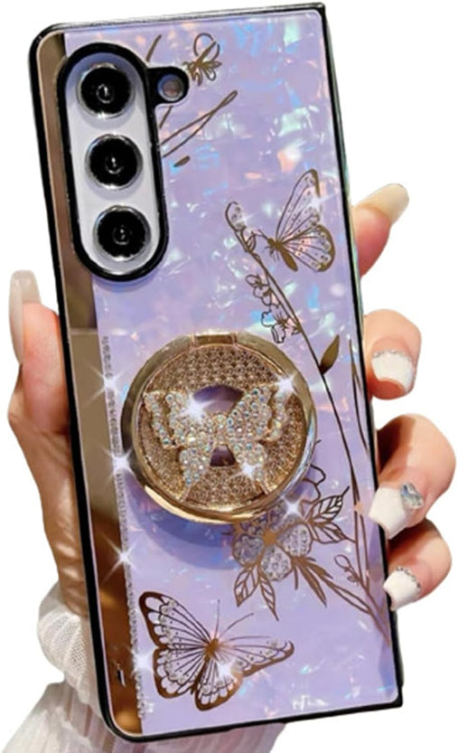 Redpepper Galaxy Cases Z Fold 5 cover viola farfalla