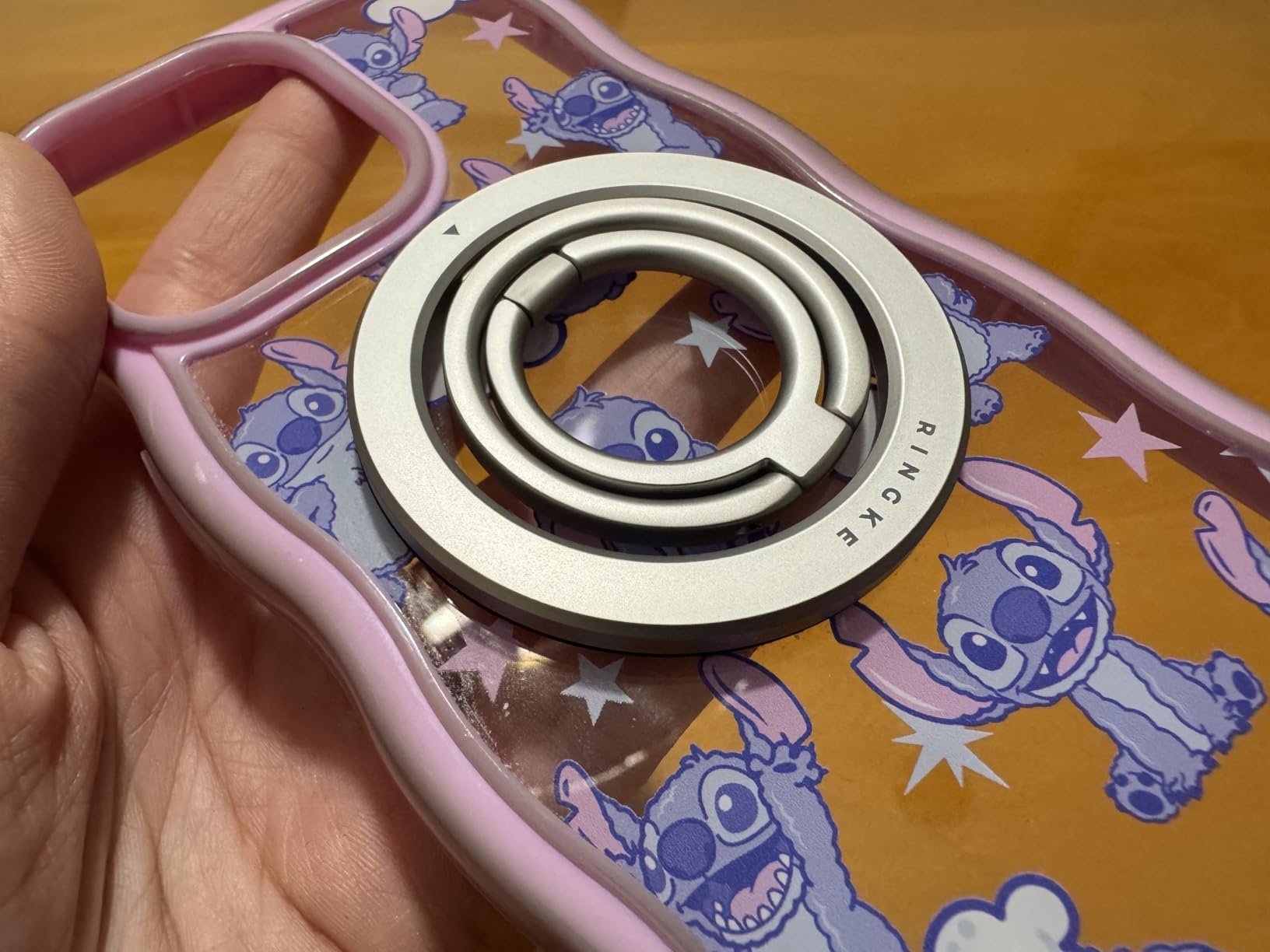 Ringke Ring Anello Magnetico Smartphone Argento Stand Presa N52