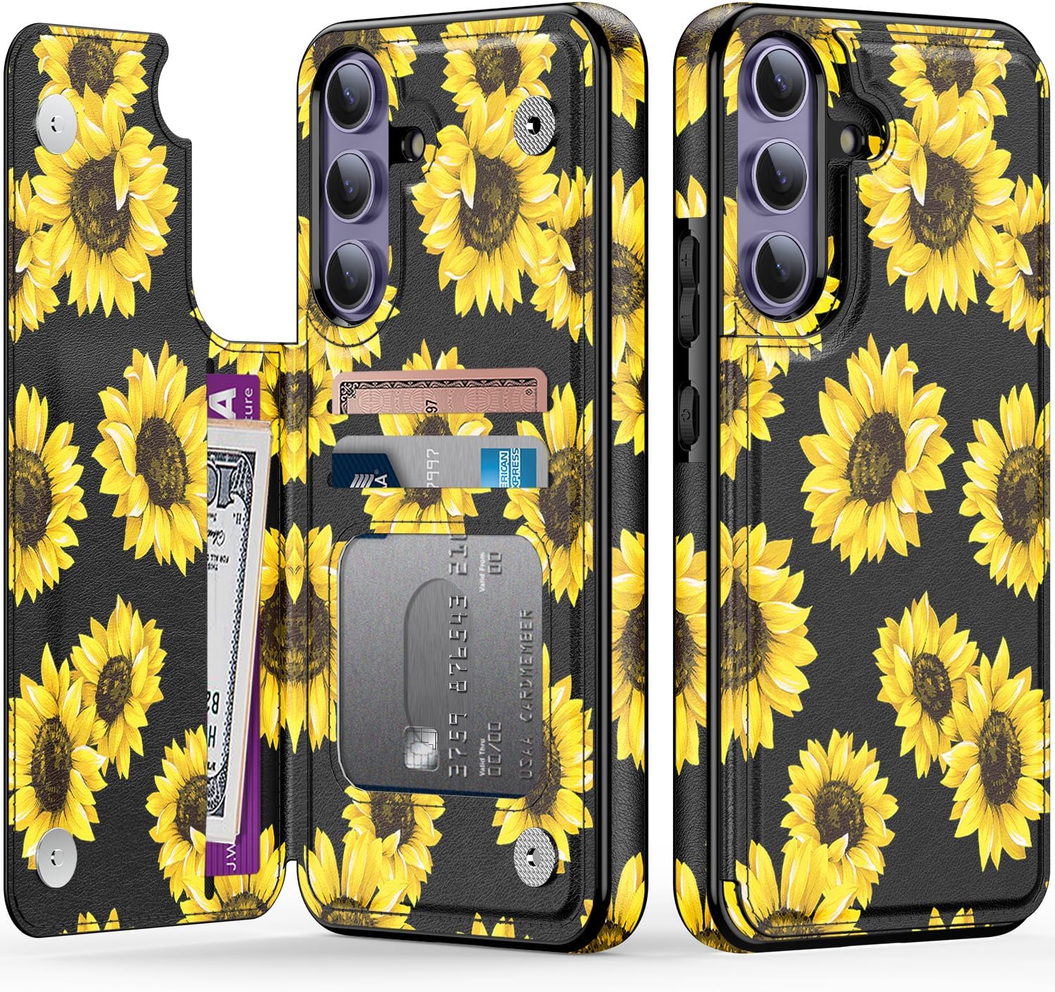 Redpepper Galaxy Cases cover S25 Plus pelle fiori rossa