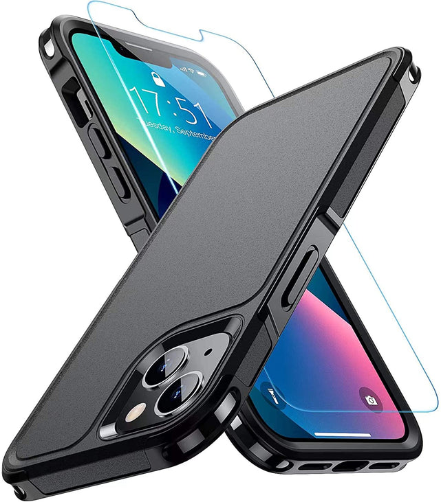 Redpepper Apple Cases iPhone 13 cover militare opaca con vetro